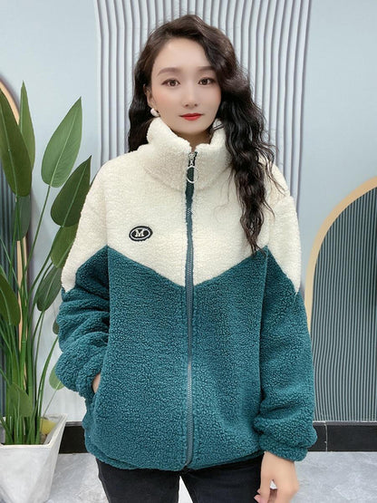 🔥🐏【M-4XL】Zimska flis jakna, pamučna jakna, ojačana pamučna jakna od janjeće vune, topla jakna