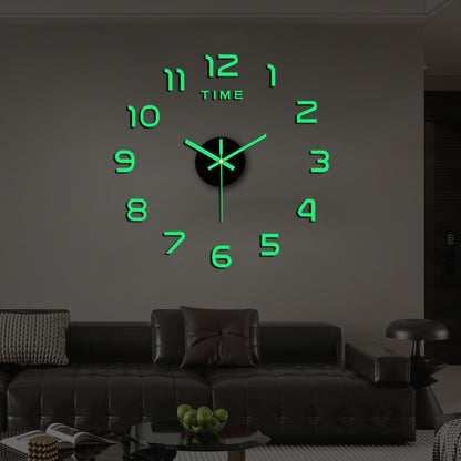 🕑✨Reloj de pared acrílico luminoso 3D sin necesidad de taladrar (requiere montaje)