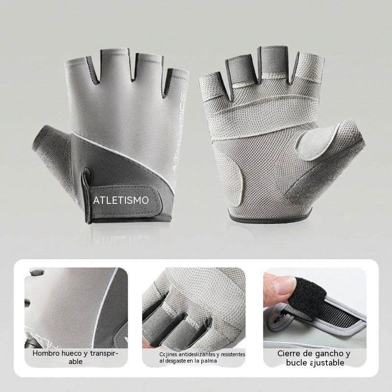 🧤 Guantes de fitness transpirables y antideslizantes: protección completa de la palma, acolchado ergonómico.