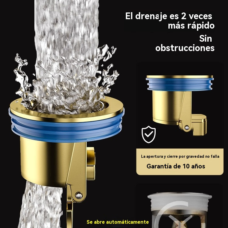 🔥✨2 artículos por 23 euros🔥¡Compra 1 y llévate 1 GRATIS!🔥 Desagüe universal de latón para suelo con núcleo desodorizante antiolor 🚿✨