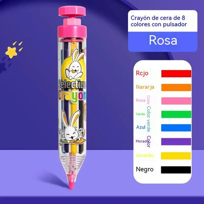 2 artículos por 26 €-Crayones retráctiles 8 colores para niños dibujo fácil y limpio