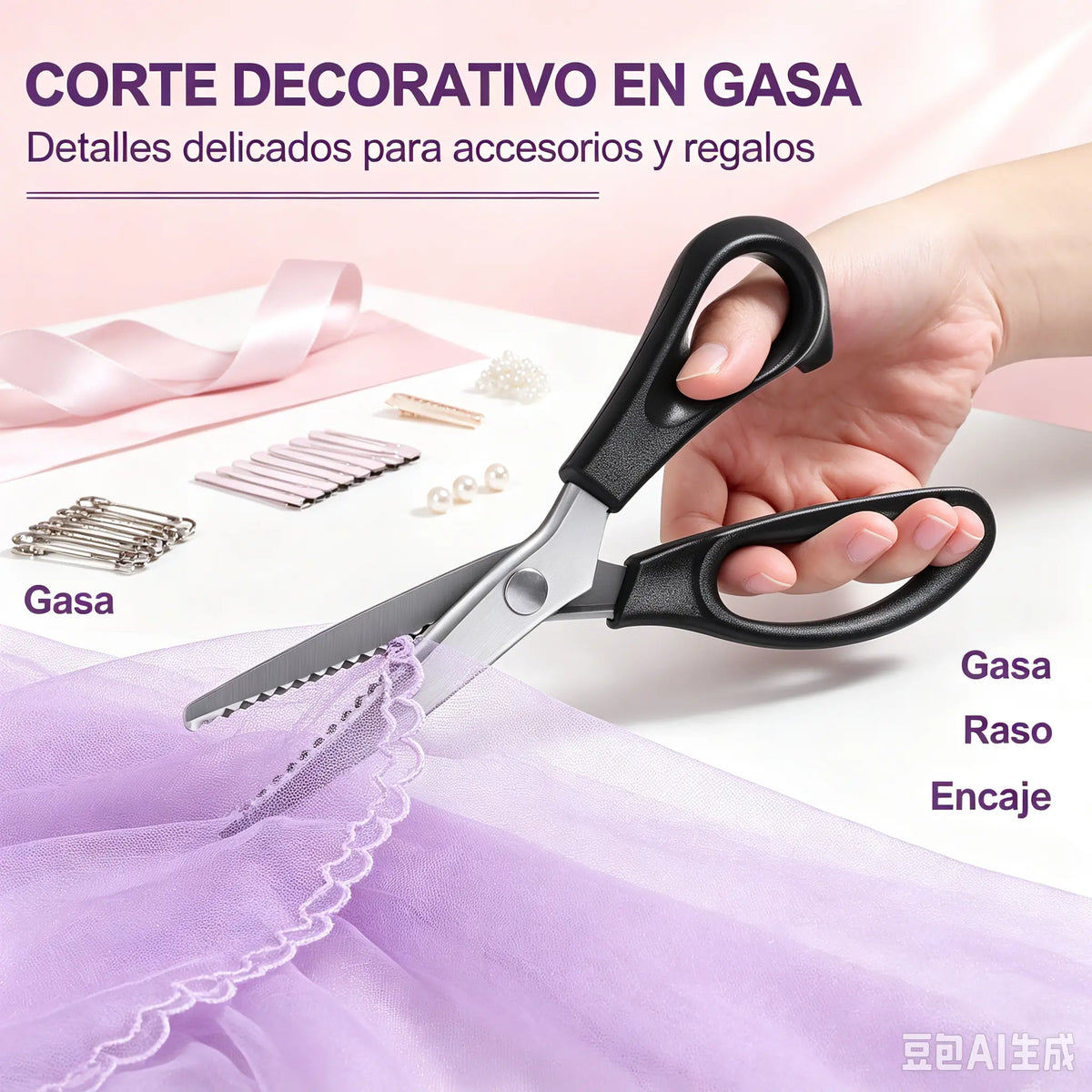 ✂️Recortador de encaje hecho a mano, recortador de onda de arco triangular