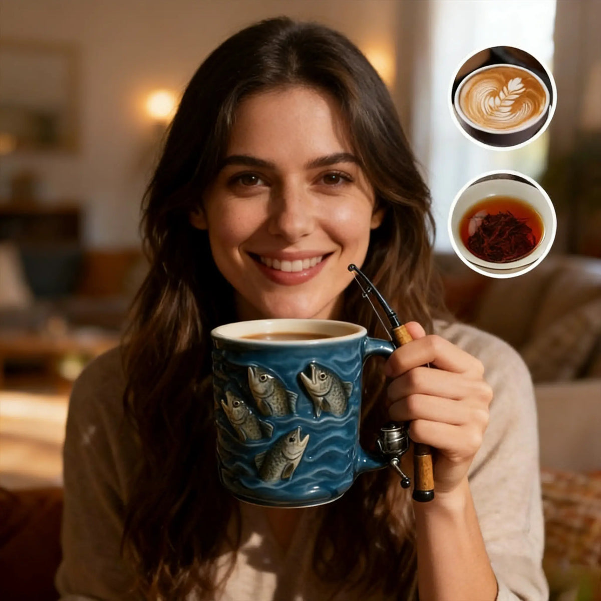 🎣☕ Nova šalica s ribarskom tematikom – Kreativna šalica od smole dizajnirana posebno za ljubitelje ribolova.