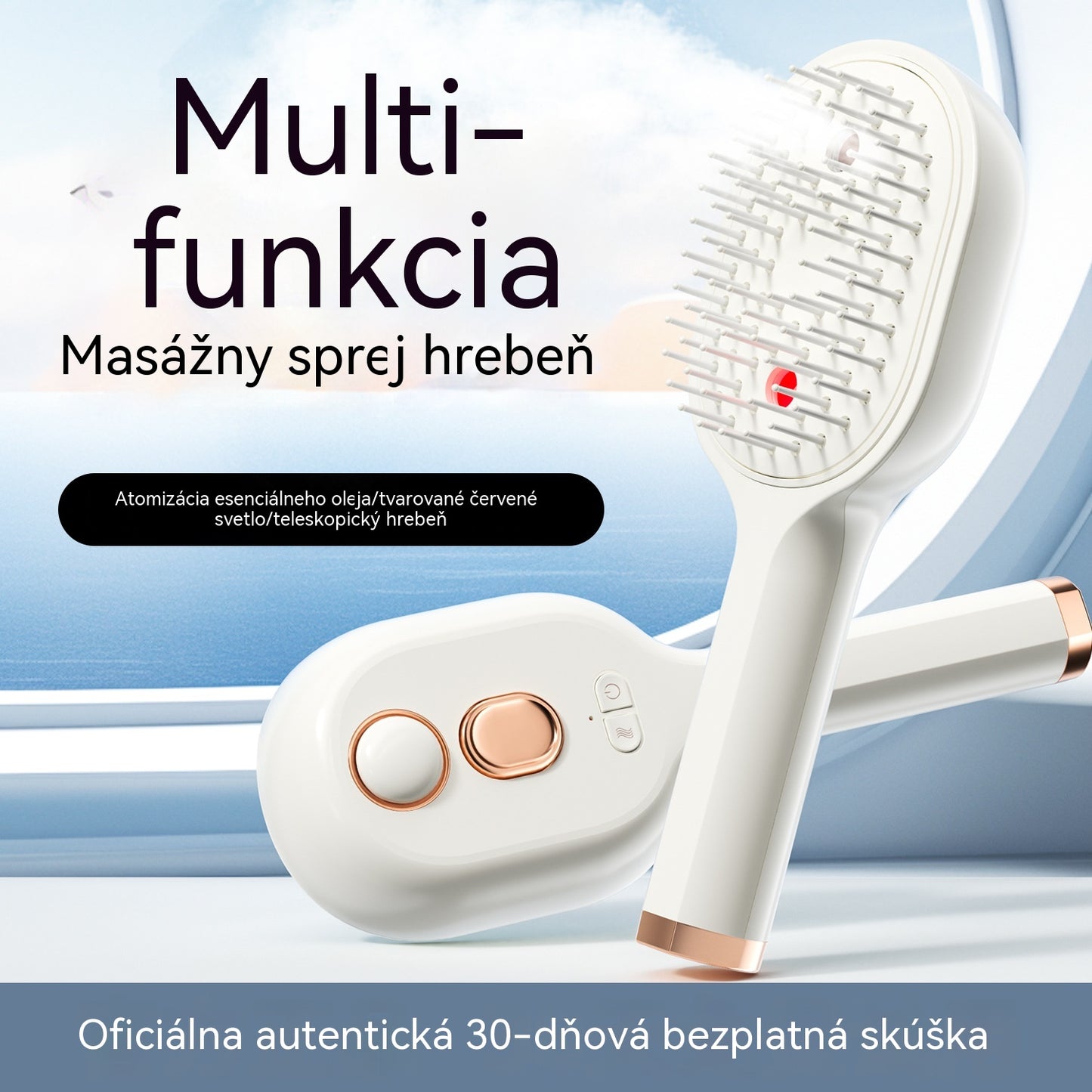 【30%OFF】💖💨Hrebeň s funkciou striekania jedným tlačidlom, ktorá účinne zabraňuje zamotávaniu vlasov.