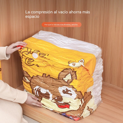 🧳【Juego de 5 piezas】💨 Bolsa de almacenamiento al vacío grande y compresible: no requiere bomba, es a prueba de fugas e ideal para ahorrar espacio en maletas y en casa ✈️