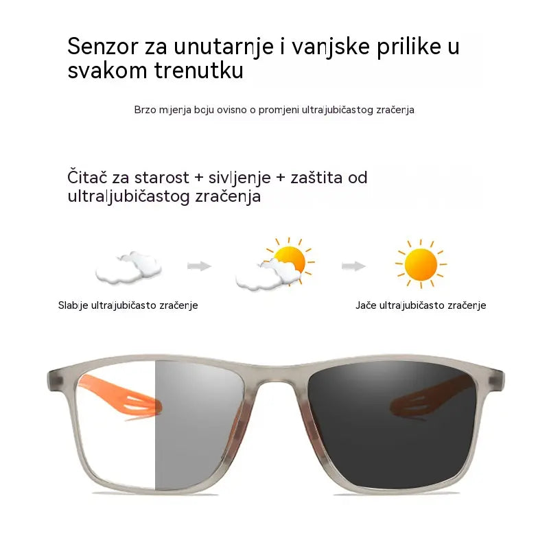 🕶️Fotokromatske, ultra lagane naočale za čitanje visoke rezolucije, posebno dizajnirane za starije osobe.