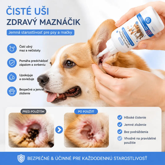 🐶🐱 Čistič uší ke zmírnění svědění uší u psů a koček.