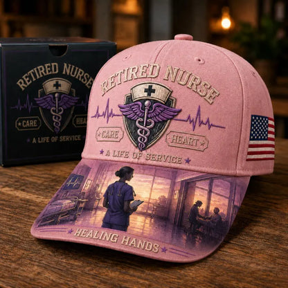 💜Gorro conmemorativo en honor a la labor sanadora de una enfermera jubilada