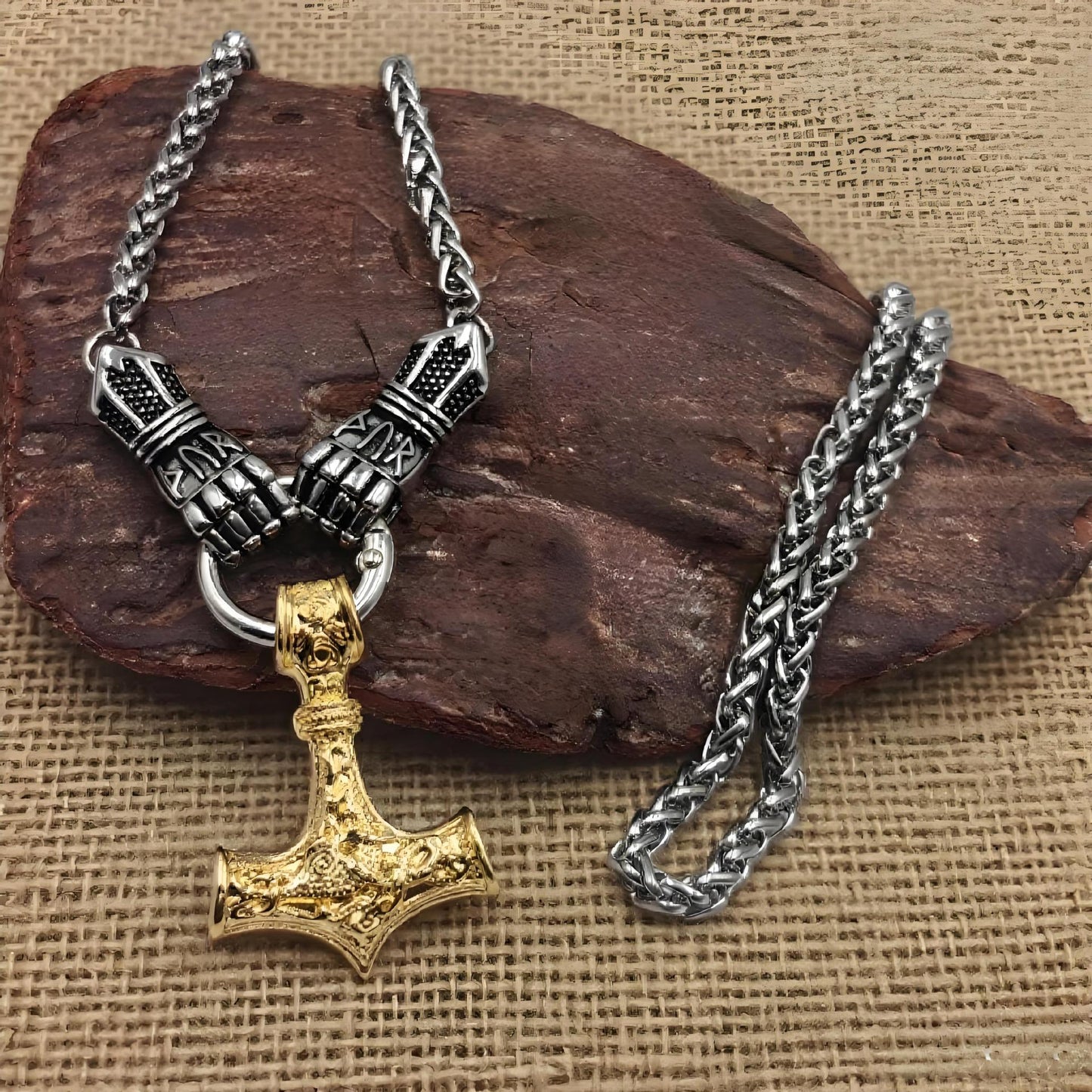 ⚡ SLEVA 50 % 🔥 Vikingský náhrdelník s Thorovým kladivem