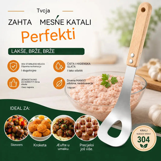 🍖 【2 komada】Kalup za mesne okruglice od nehrđajućeg čelika 304 – Idealno za izradu mesnih i ribljih okruglica, savršeno za kuhanje kod kuće 🥄