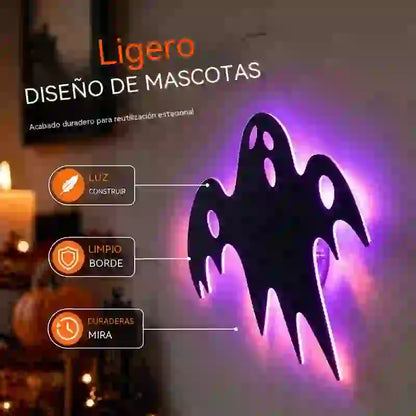 【Set de 8 piezas】🎃🎃Pegatinas de pared de Halloween que brillan en la oscuridad