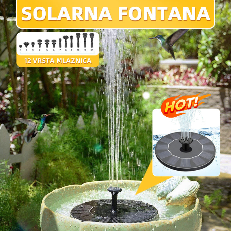 【Diámetro 13 cm】💥Fuente de agua alimentada por energía solar