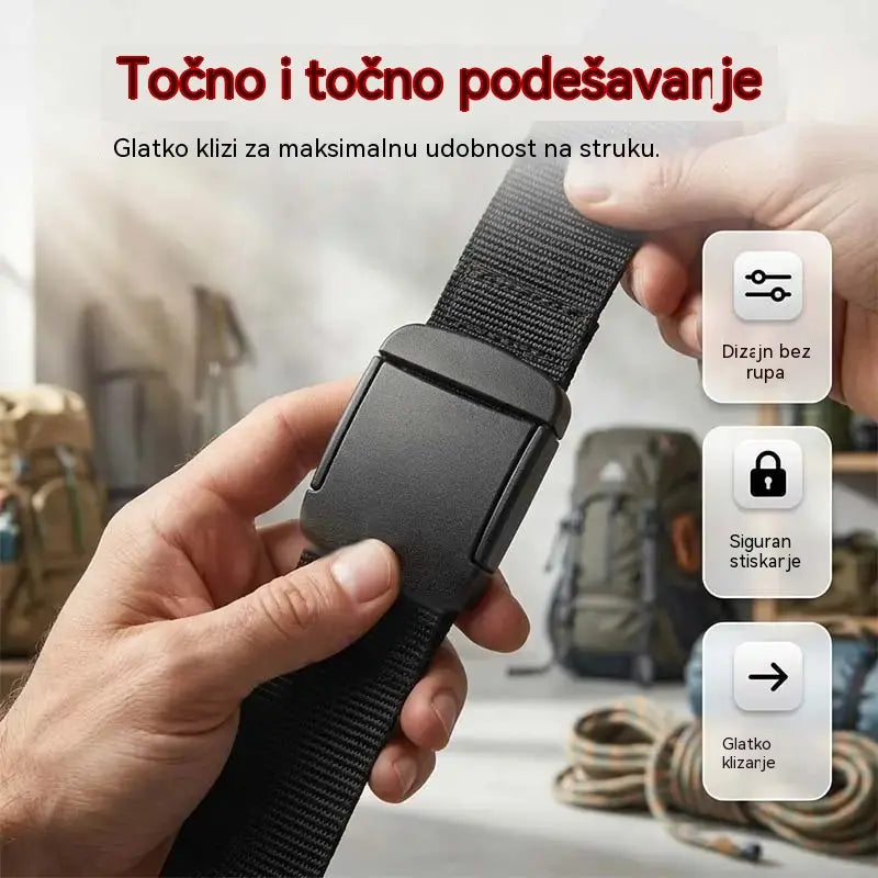 🔥【Duljina: 130 cm】Taktički putni pojas sa skrivenim džepom za novac