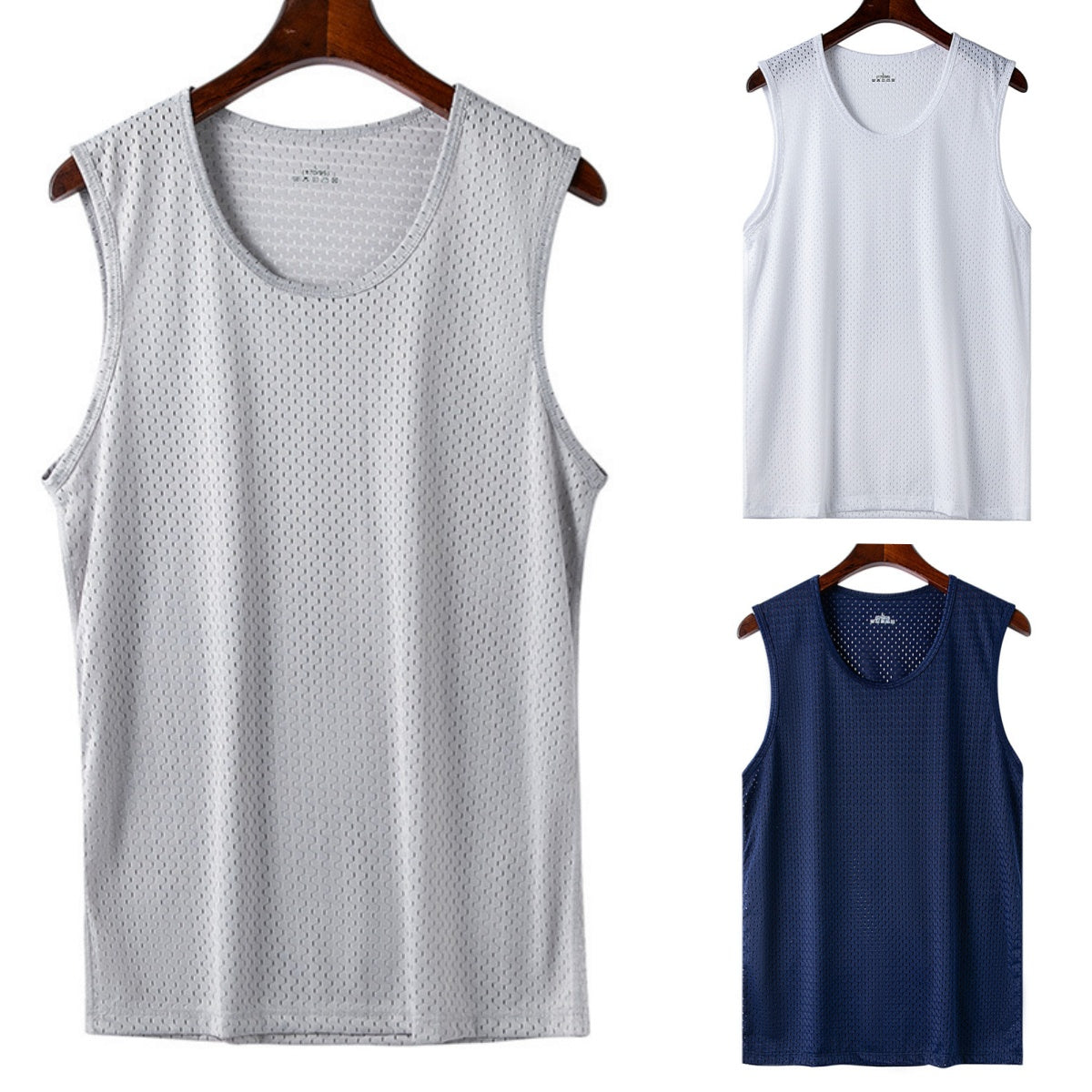 👕【3-dielna sada】Pánske ležérne tričká vyrobené z chladivého hodvábneho materiálu ✅ Ľahké, priedušné a rýchloschnúce