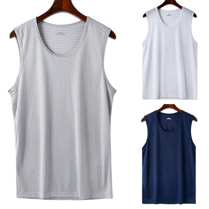 👕【3-dielna sada】Pánske ležérne tričká vyrobené z chladivého hodvábneho materiálu ✅ Ľahké, priedušné a rýchloschnúce