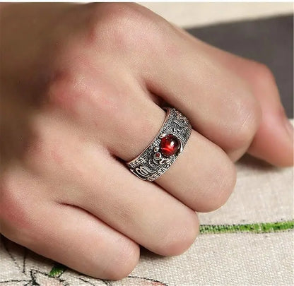🔥🔥【Compra 1 y llévate 1 gratis】2 artículos 24€💖Anillo de plata 999, estilo retro unisex con amuleto de la suerte Pixiu, fuerte y de moda.