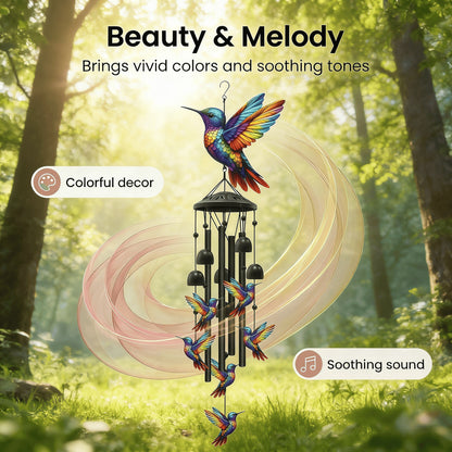 🎁🎁Nuevos móviles de viento de metal con diseños de colibríes, mariposas y libélulas.