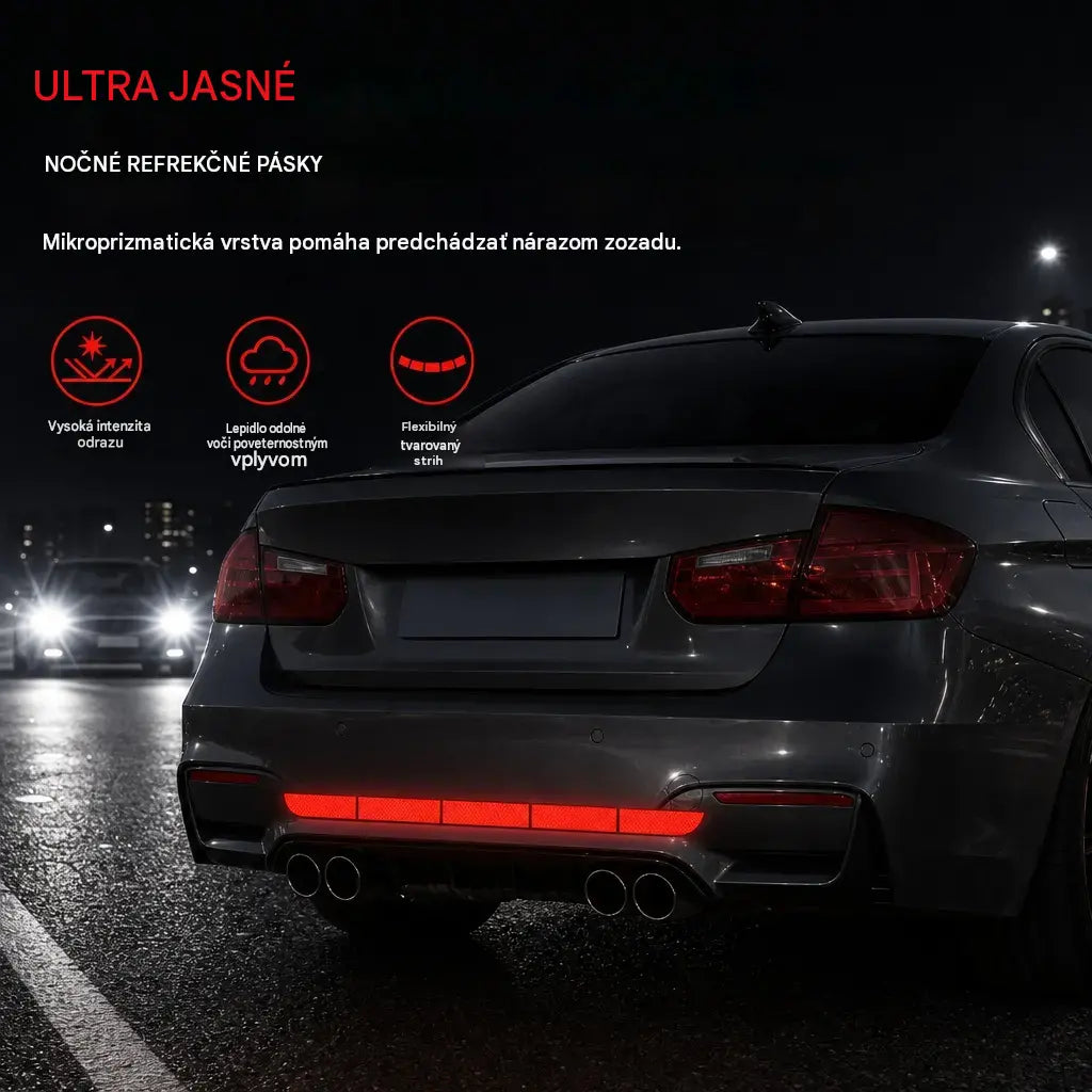 【10 kusů za pouhých 460 českých korun】✨🚗 Okamžitě upoutají pozornost! Vysoce lesklé reflexní ochranné lišty na nárazník.
