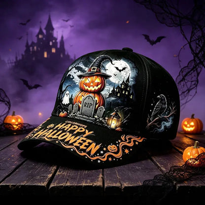 🎁🎁Gorra de béisbol con diseño de calabaza de Halloween