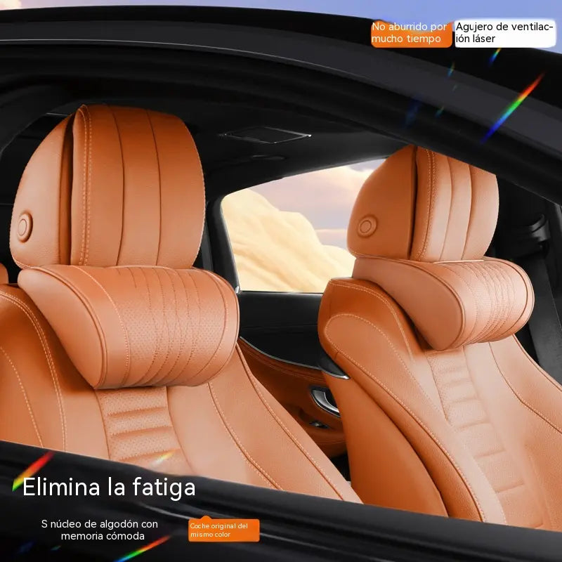 🛡️🚗 Cojín ergonómico de espuma viscoelástica para el coche — Alivia la tensión en el cuello y los hombros; ¡conduce sin fatiga! 💪😌