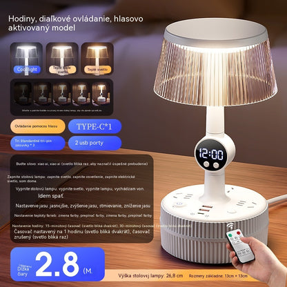 👍👍Objímka na stolovú lampu. S hlasovým a diaľkovým ovládaním pre nočné svetielka do spálne.