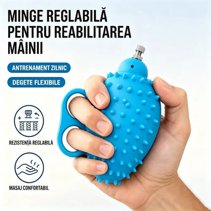 Pelota ortopédica para la recuperación de dedos y manos, con anillos de fijación, dispositivo de entrenamiento de fuerza y movilidad para personas mayores o con secuelas de un derrame cerebral.