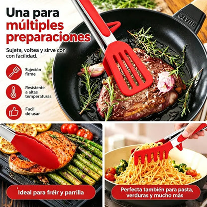 【Juego de 3 piezas】Pinzas de acero inoxidable para alimentos