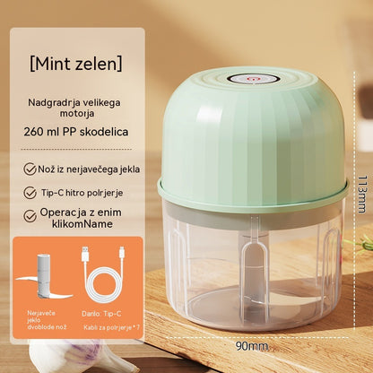 👍👍 Učinkovit in brezžični mini električni sekljalnik hrane