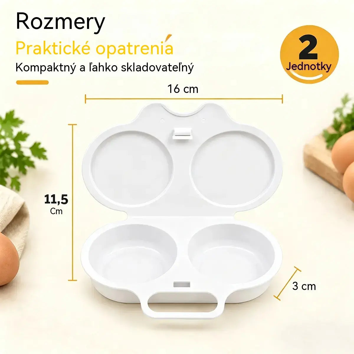 🎁2 kusy za 20 €💥Vajíčkový hrniec do mikrovlnky: dvojitý, nepriľnavý a ľahko sa čistí.🏠