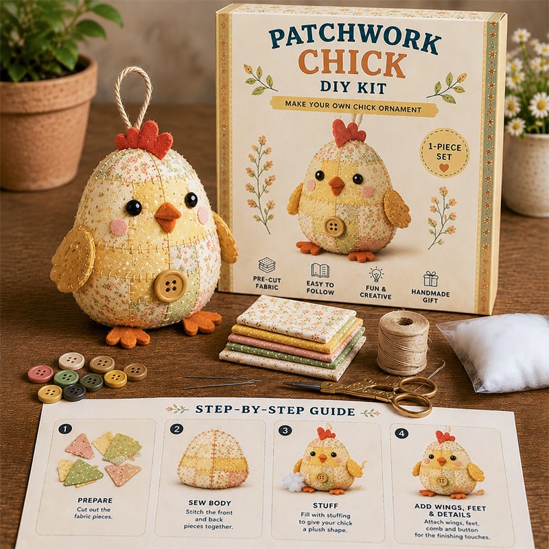 🧵Kit de animales de patchwork para hacer tú mismo: crea tus propios animales adorables