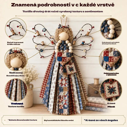 🔥 POSLEDNÝ DEŇ ZĽAVA 50% - Sada na zavesenie látky s motívom anjelov - Ušite si malé požehnanie, ktoré vydrží navždy