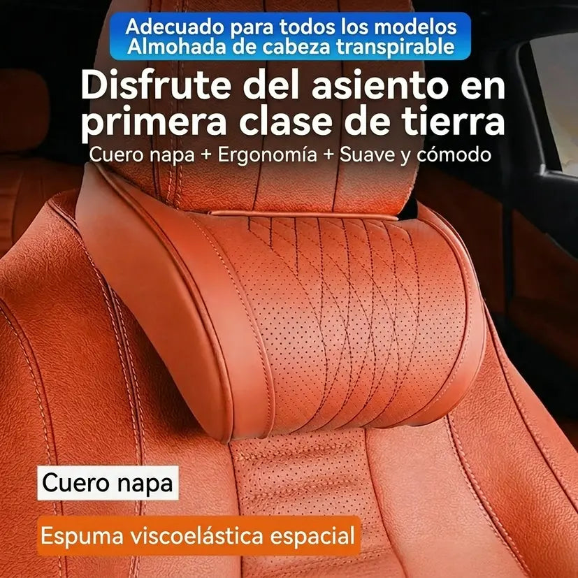 🛡️🚗 Cojín ergonómico de espuma viscoelástica para el coche — Alivia la tensión en el cuello y los hombros; ¡conduce sin fatiga! 💪😌
