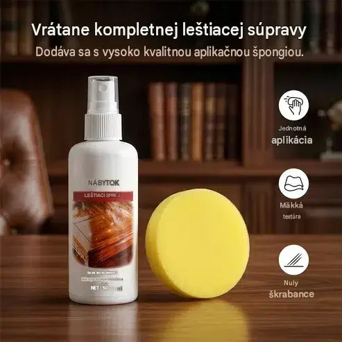 【Kúp 1 a získaj 1 zadarmo】Dve položky len za 22 eur🪑 ✨ Vysoko lesklý leštiaci prostriedok na nábytok obnovuje drevo a vinyl v priebehu niekoľkých sekúnd.