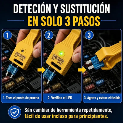 Comprobador de fusibles, lámpara de prueba automotriz, probador y extractor de circuitos de automóviles
