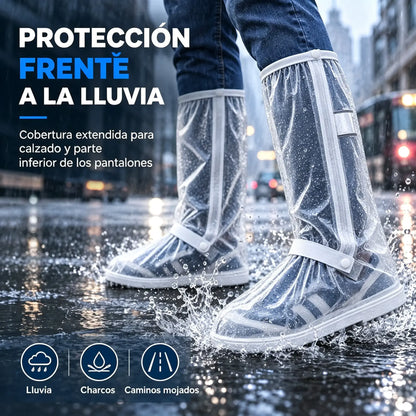 【1 par】¡Evita que tus zapatillas se empapen! Cubrezapatos impermeables de alta resistencia: antideslizantes y plegables para llevar en el bolso 🌧️