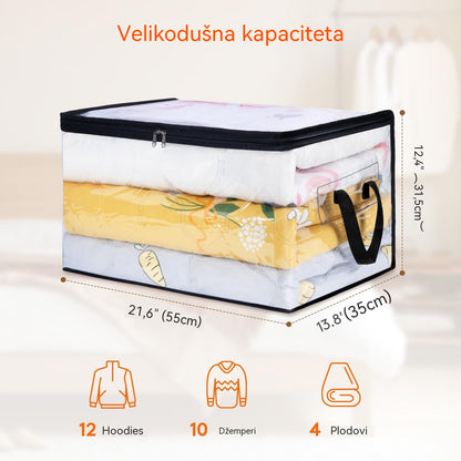 🏠3 komada 29 €🔥Vremenski ograničena ponuda: 49% popusta 📦Velika, čvrsta, debela, prozirna plastična vrećica za odjeću, selidbu i pohranu