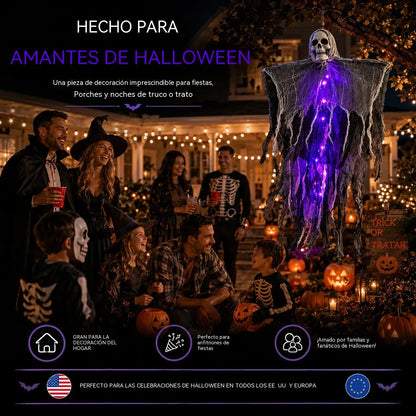 🎃🎃Fantasma colgante de Halloween con luces LED