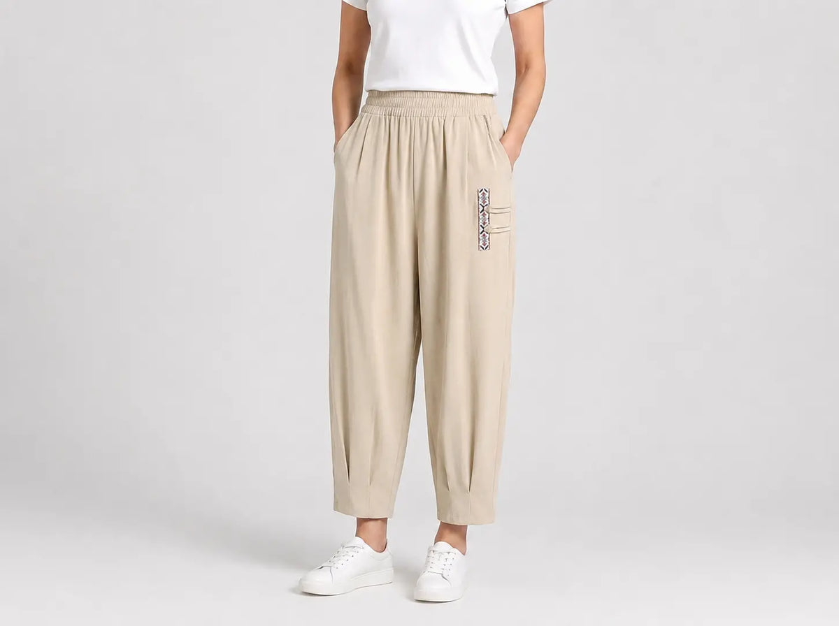 🔥【Kupi 1, dobiješ 1 gratis】🔥【M–4XL】 👖 Lagane i prozračne ljetne pamučno-lanene hlače – moderne ležerne hlače do gležnja