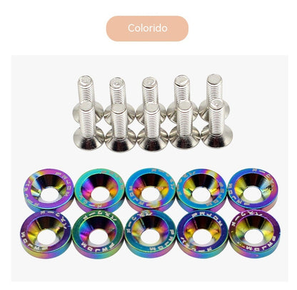 🔥 Kit de arandelas M6 de colores para modificación de vehículos