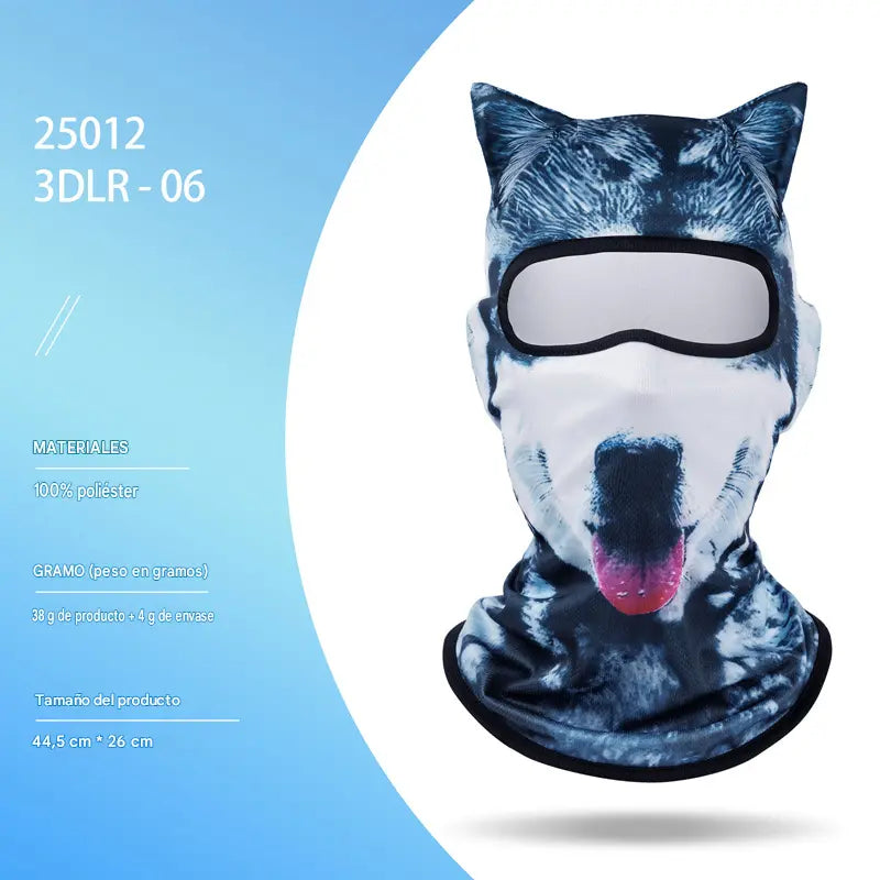 📢📢 ¡¡50% de descuento!! ⏰ Pasamontañas cortavientos con estampado animal 😜 Accesorio cálido para actividades invernales al aire libre