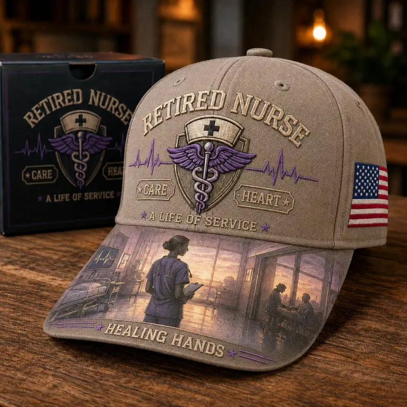 💜Gorro conmemorativo en honor a la labor sanadora de una enfermera jubilada