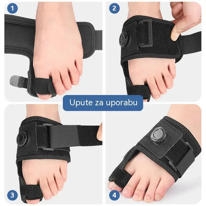 【akiranje od 2 komada】Profesionalni korektori za prste s podesivim gumbima za fiksiranje i odvajanje prstiju, ublažavajući bol. Univerzalna veličina.