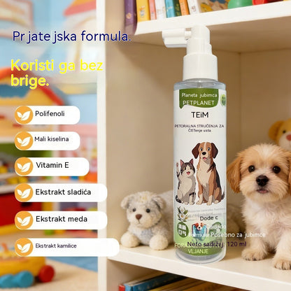 🐶【2 artikla za samo 23 eura】🐱 Sprej za oralnu higijenu kućnih ljubimaca može osvježiti dah i ukloniti žute mrlje i kamenac sa zubi.