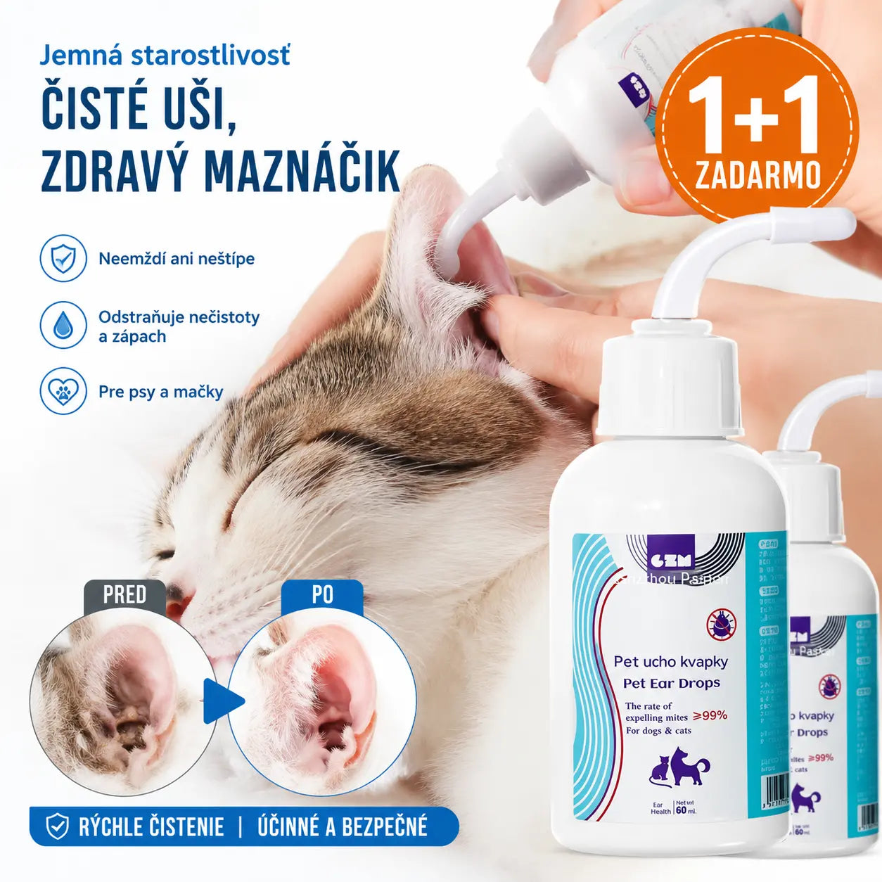 【Kup 1, získej 1 zdarma】🐶🐱 Čistič uší ke zmírnění svědění v uších psů a koček.