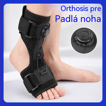 【2 ks】Lekárska ortéza pre klesajúce chodidlo a plantárnu fasciitídu, s otočným nastavovacím gombíkom a hliníkovou oporou, použitie vo dne aj v noci