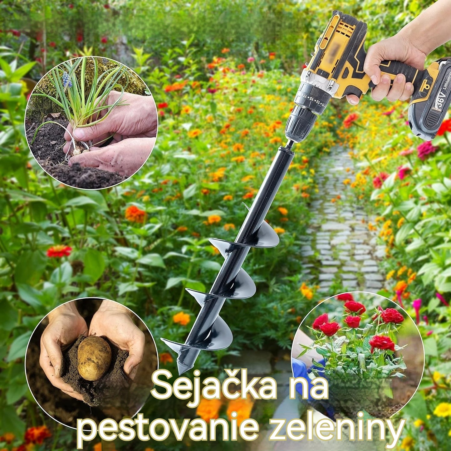 🌱 Záhradné náradie Záhradné motyky so špirálovou hriadeľou