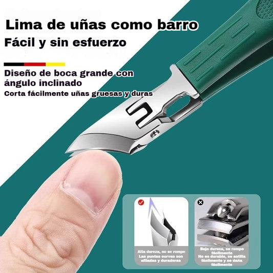 🔥 Cortaúñas antisalpicaduras con borde inclinado de 25° (juego de 3 piezas)
