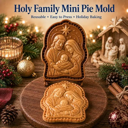✝️ Colección de mini moldes para tartas navideñas Faith & Nativity | Moldes reutilizables con relieve para dar forma a tartas con detalles como Jesús orando, el pesebre de la Natividad, etc. 🥧✨