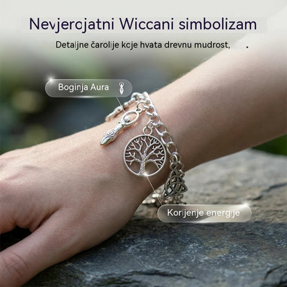 Narukvica s privjescima u vintage stilu, puna misterije, dizajnirana posebno za žene - nakit u zvjezdanom, gotičkom i boemskom stilu 🔮✨
