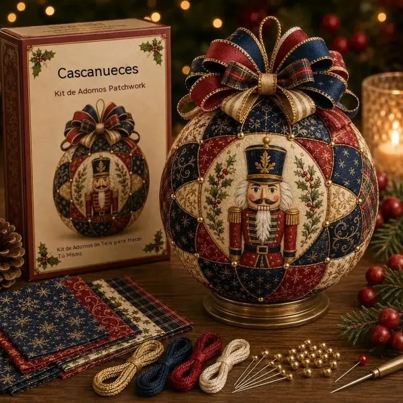 🎄🎄Adorno navideño de patchwork, kit de manualidades para hacer tú mismo